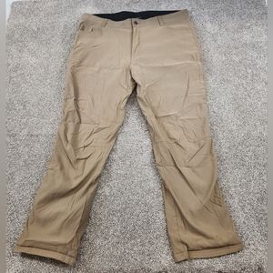 Eddie Bauer Men's Fleece Lined Cargo Pants Khaki Size 40x30 Work Outdoor Pants